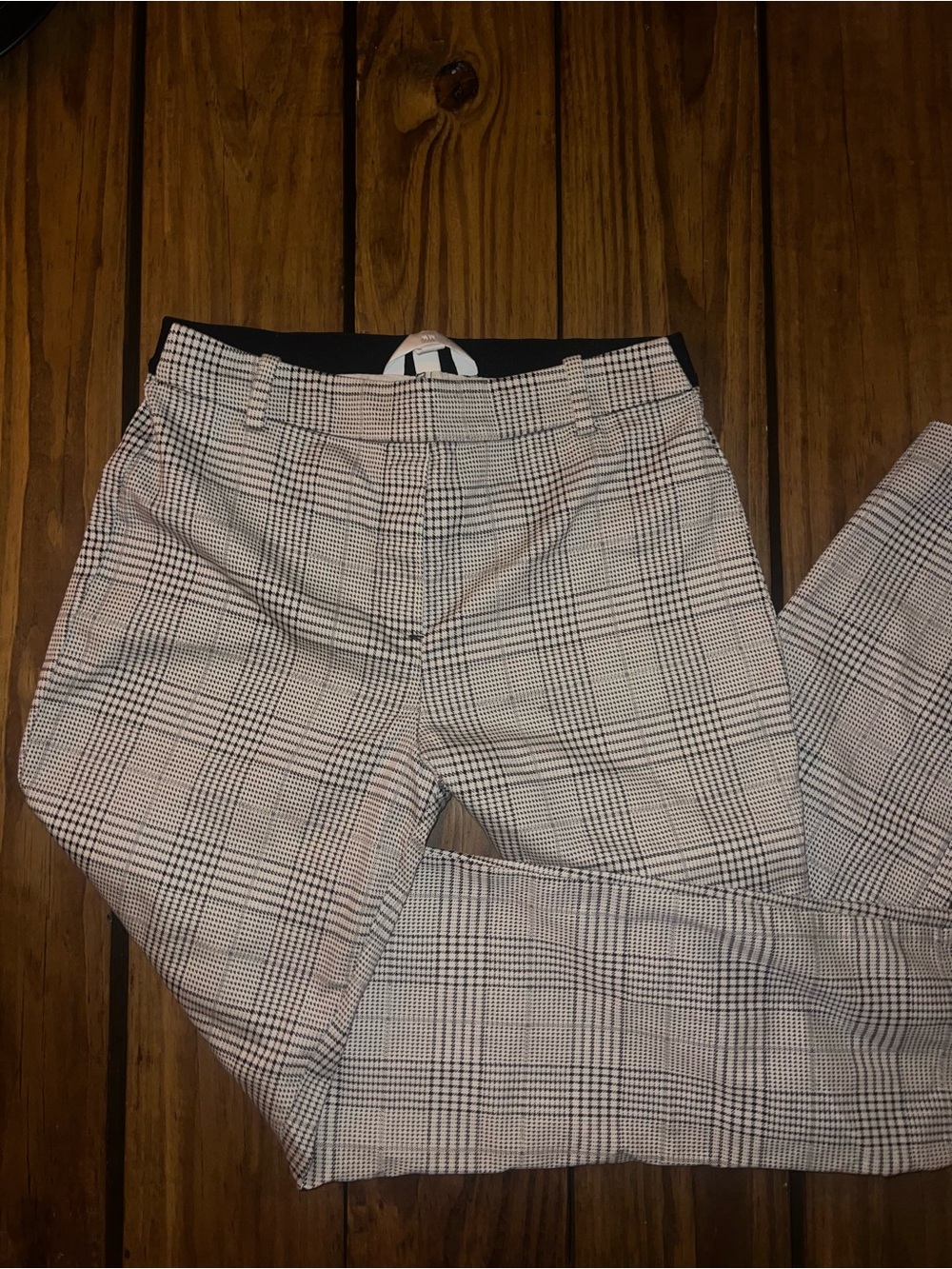 H&M Plaid Pants - Black & White Check